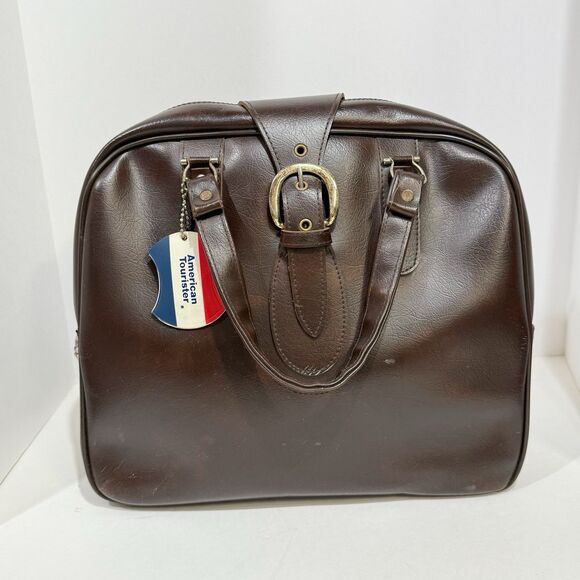 Vintage 1960 1970's American Tourister Carry On Tote Overnight Luggage - Picture 3 of 16